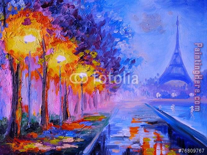 Eiffel Tower by Knife painting - Unknown Artist Eiffel Tower by Knife art painting